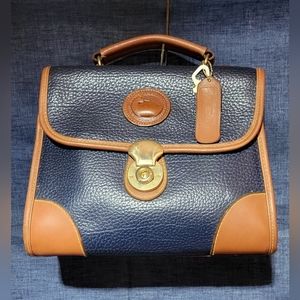 Vintage Dooney & Burke  Navy/brown leather purse